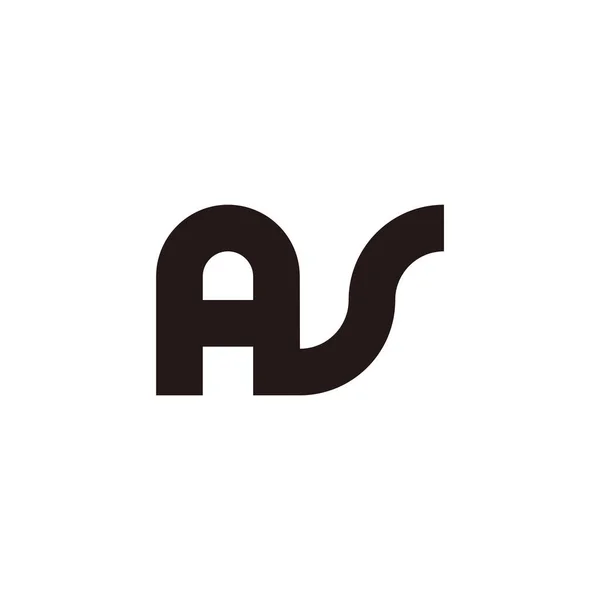 Lettre Abstraite Comme Simple Vecteur Logo Ligne Géométrique — Image vectorielle
