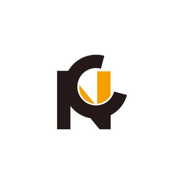 Moda logosu için uygun nc harfi basit geometrik tasarım vektörü