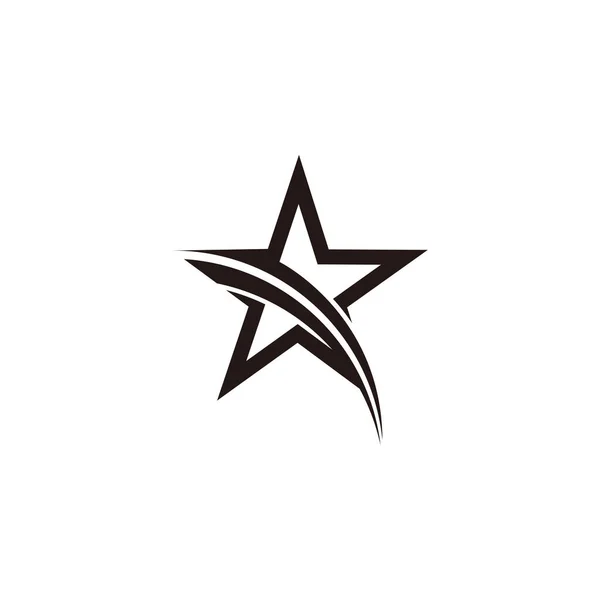 Vector Flecha Estrella Swoosh Diseño Apto Para Éxito Símbolo Negocio — Vector de stock