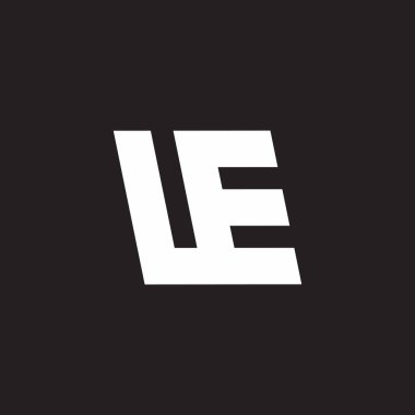 soyut harf ue hareket sembolü basit geometrik logo vektörü