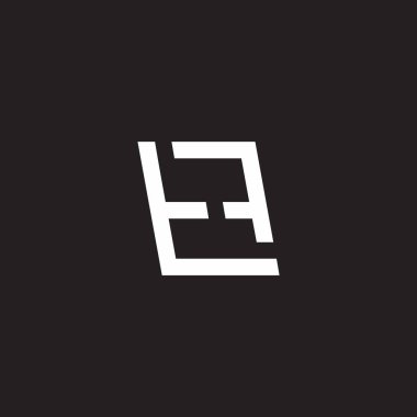 soyut harf tf basit geometrik çizgi düz logo vektörü