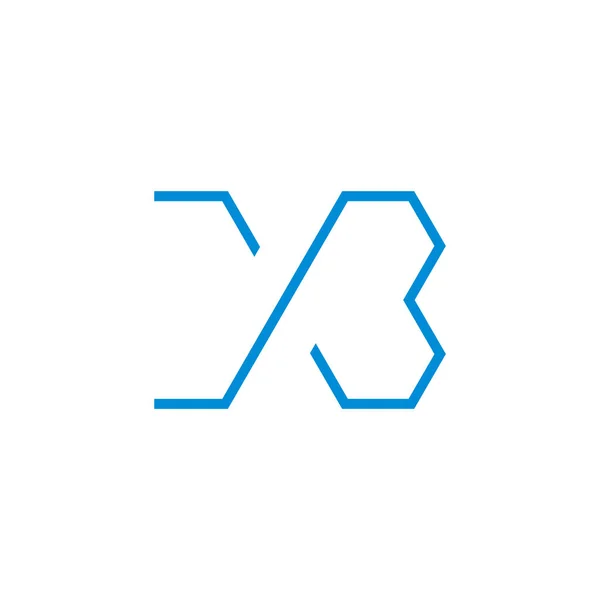 Buchstabe Einfach Dünne Linie Geometrisches Design Logo Vektor — Stockvektor
