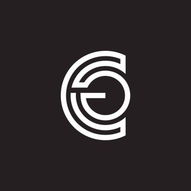 soyut harf cg çizgileri doğrusal tasarım sembolü