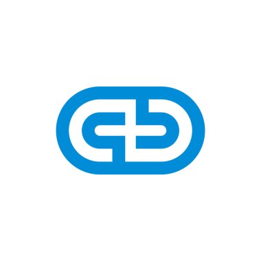 harf qb basit daire geometrik çizgi tasarım logo vektörü