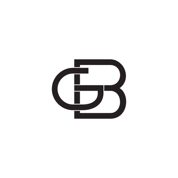 字母向量Gb几何线简单设计 适用于产品标识 — 图库矢量图片
