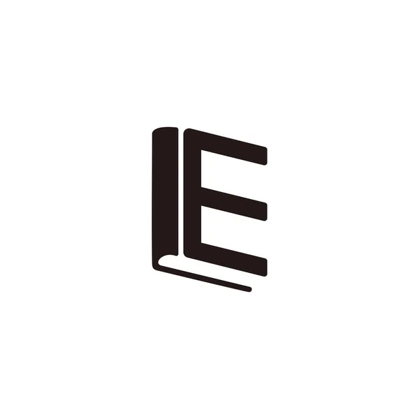 文字E教育記号幾何学的シンプルなデザインベクトル — ストックベクタ