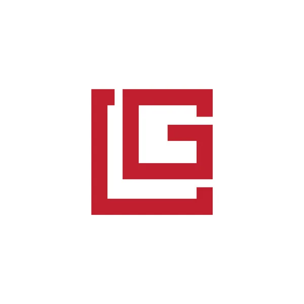 Письмо Квадратная Линия Простой Дизайн Логотип Вектор Логотипа — стоковый вектор