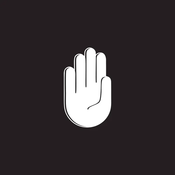 Cinco Dedos Mano Palma Símbolo Logotipo Vector — Archivo Imágenes Vectoriales