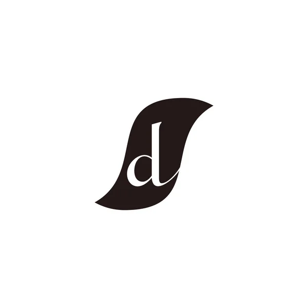 Lettre Simple Espace Négatif Logo Vecteur — Image vectorielle