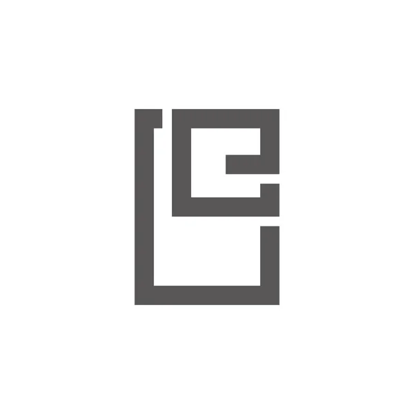 Harfi Basit Geometrik Çerçeve Simgesi Logo Vektörü — Stok Vektör