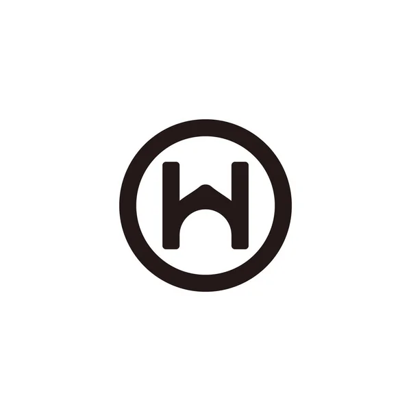 Litera Prosty Wektor Logo Geometrycznego Koła — Wektor stockowy