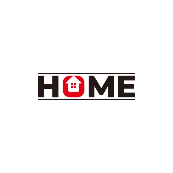 Text Home Letter Haus Form Symbol Vektor — Stockvektor