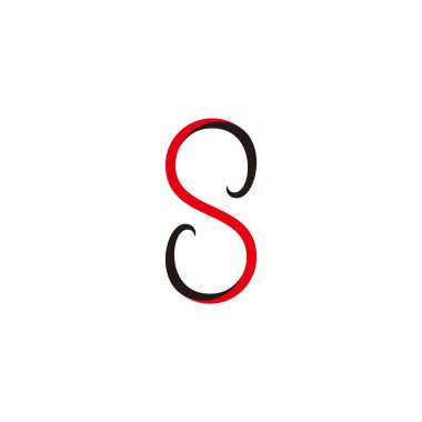 Harf s 3d sonsuzluk kurdele tasarımı renkli logo vektörü