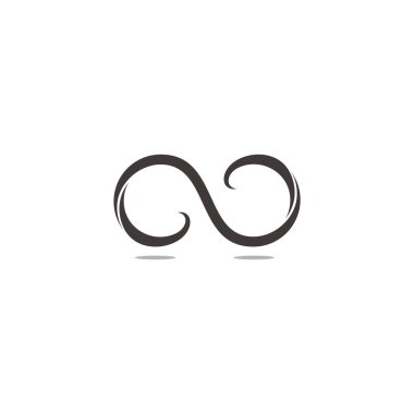 sonsuz dalgalar kurdelesi geometrik tasarım logo vektörünü eğriliyor