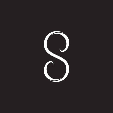 harf s sonsuzluk dalgaları kurdele geometrik tasarım logo vektörü eğrisi