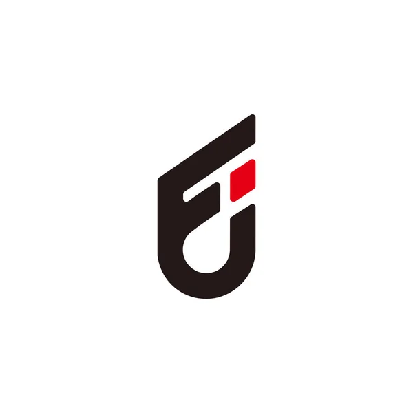 Lettre Simple Aile Forme Symbole Géométrique Logo Vecteur — Image vectorielle