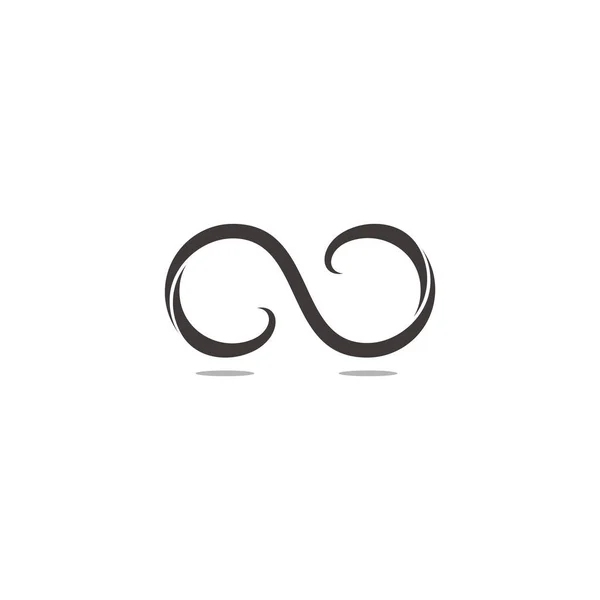 Oändlighet Vågor Band Kurvor Geometrisk Design Logotyp Vektor — Stock vektor