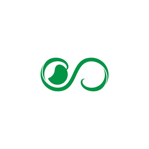 Вихровий Рух Листя Дерева Природний Символ Логотип Вектор — стоковий вектор