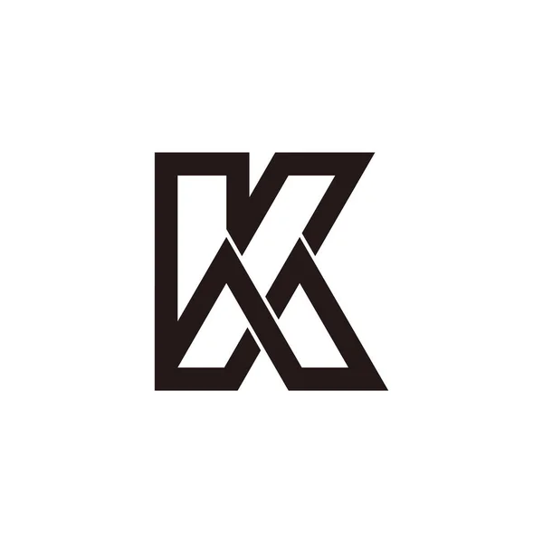 Абстрактная Буква Простой Вектор Логотипа Геометрической Линии — стоковый вектор