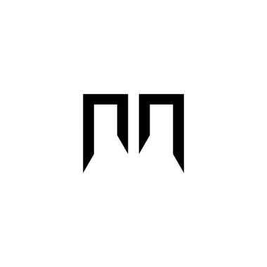 soyut harf Bay basit geometrik doğrusal logo vektörü