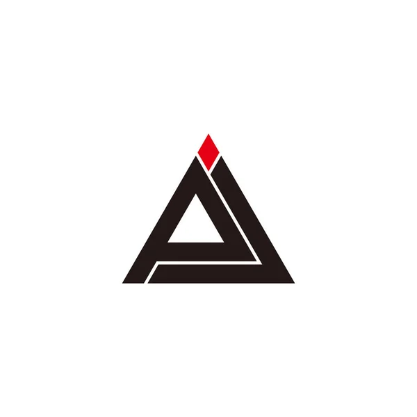 Abstracto Letra Triángulo Línea Diseño Geométrico Logo Vector — Vector de stock