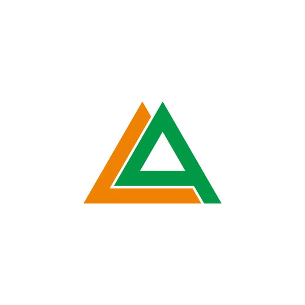 Soyut Harf Üçgen Çizgi Geometrik Tasarım Logo Vektörü — Stok Vektör