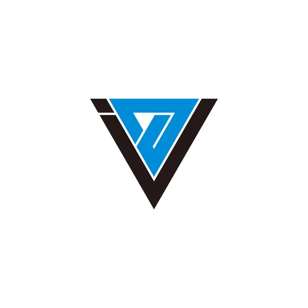Soyut Üçgen Harf Geometrik Çizgi Logo Vektörü — Stok Vektör