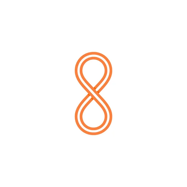 8番ストライプ無限影線カラフルなデザインのシンボルベクトル — ストックベクタ