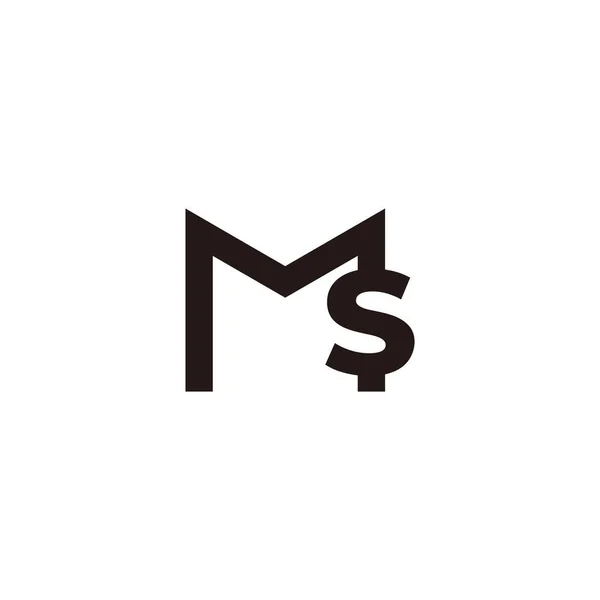 Letra Simples Linha Vinculada Logotipo Vetor — Vetor de Stock