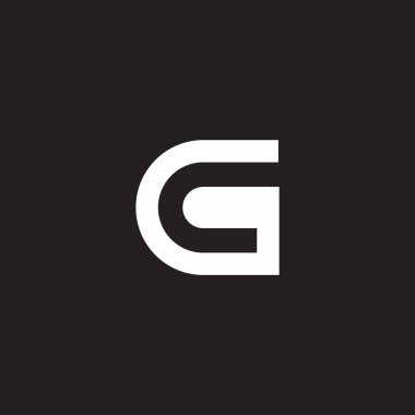 G harfi basit geometrik düz tasarım logo vektörü