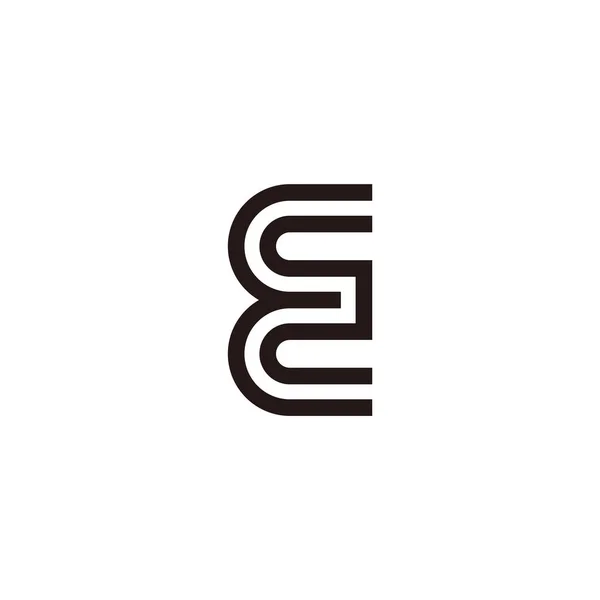 Літера Абстрактні Смуги Лінія Геометричний Логотип Вектор — стоковий вектор