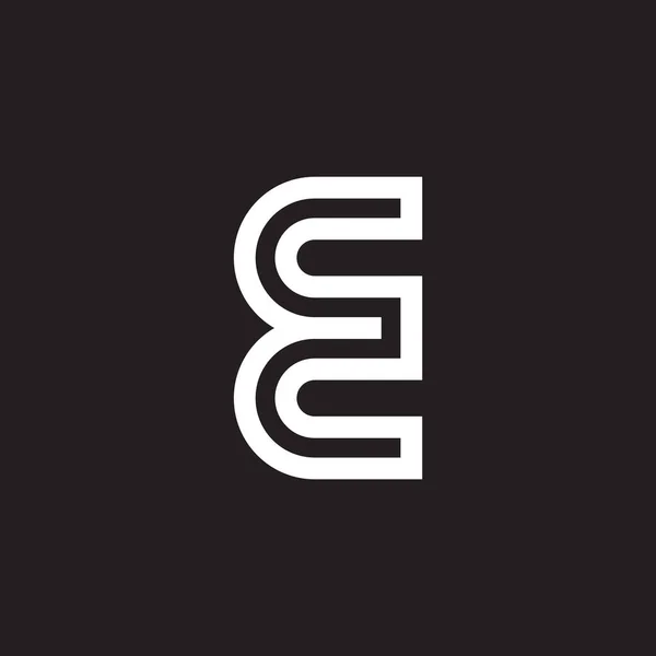 Letters Linear Geometric Simple Logo Vector — Stock Vector