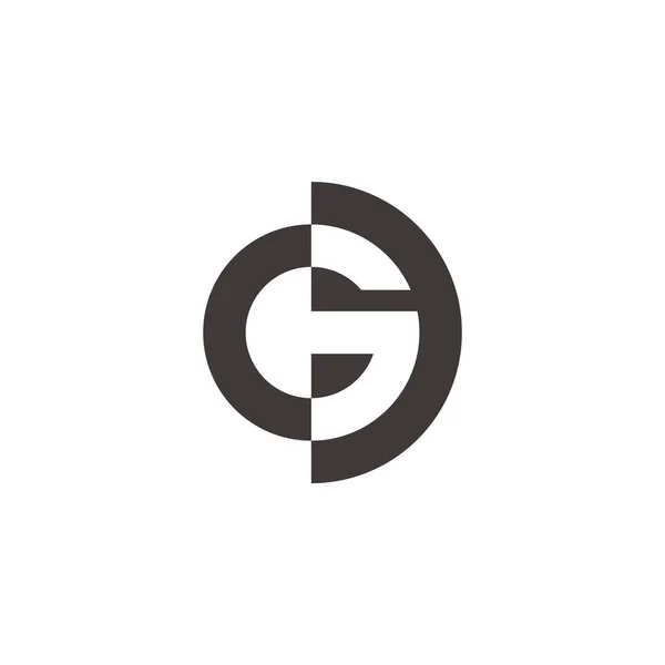 Lettre Abstrait Géométrique Espace Négatif Logo Vecteur — Image vectorielle
