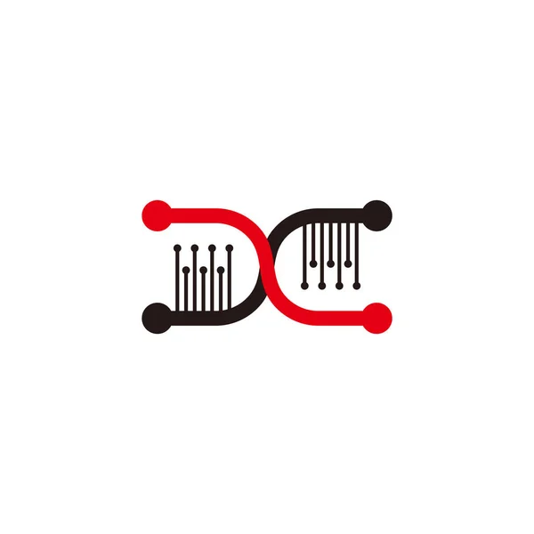 Abstrait Lettre Lié Dna Symbole Logo Vecteur — Image vectorielle