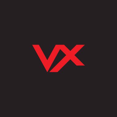 harf vx max tasarım modern geometrik logo vektörü 