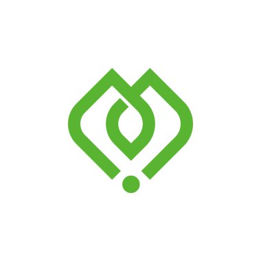 m sonsuz yaprak doğal logo vektörü.