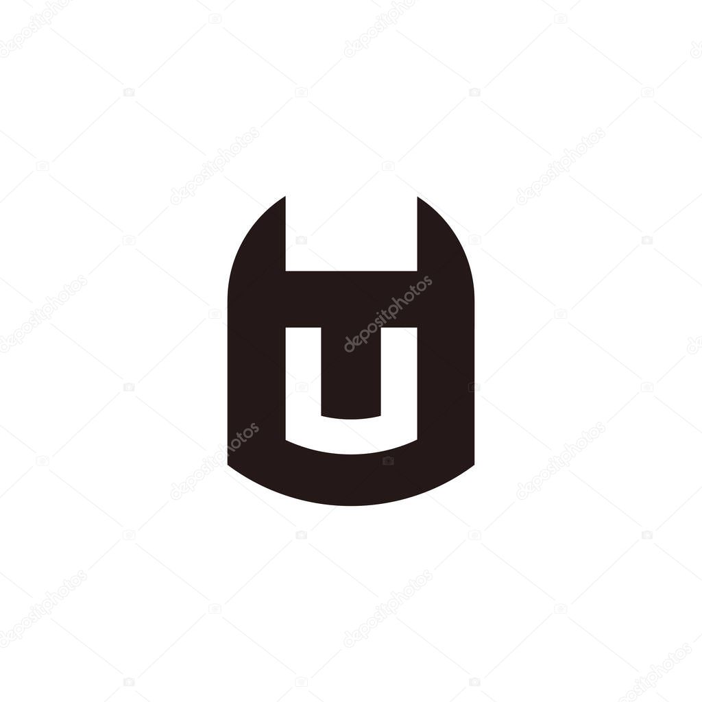 Bat mask hero simple geometric logo vector