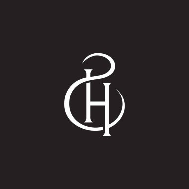 h güzel harfi kavram logo vektörünü yumuşatır 