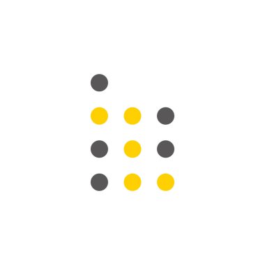 bz soyut noktalar basit logo vektörünü daire içine alır 