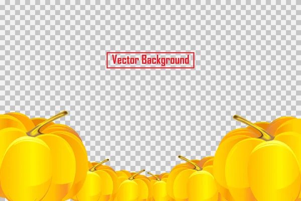 Montón Calabazas Aisladas Sobre Fondo Transparente Otoño Vector Naranja Calabazas — Vector de stock