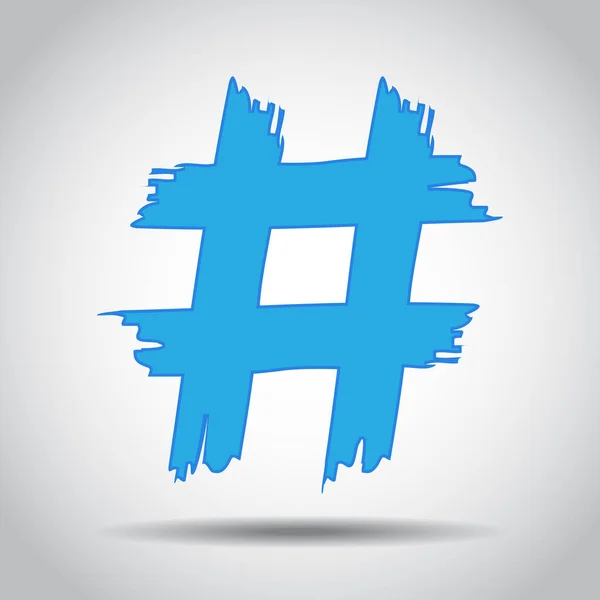 Hashtag işareti simgesi. Elle çizilmiş stil. Vektör çizimi — Stok Vektör