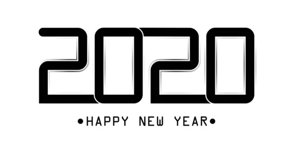 现代未来派模板。装饰元素设计快乐新年2020。数字数据可视化，业务技术概念。未来矢量插图背景 — 图库矢量图片