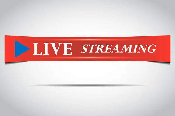 Live streaming εικονίδιο διάνυσμα σύμβολο, απομονώνονται σε λευκό φόντο. Κουμπί αναπαραγωγής βίντεο — Διανυσματικό Αρχείο