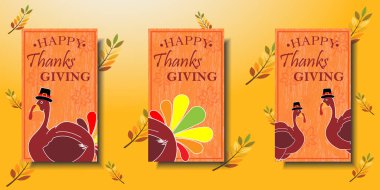 Şükran Günü için tipografi ayarlandı. Etiketler, yazı veya tebrik kartı tasarımı. Afişler, el ilanları, posterler vb için ayarlayın