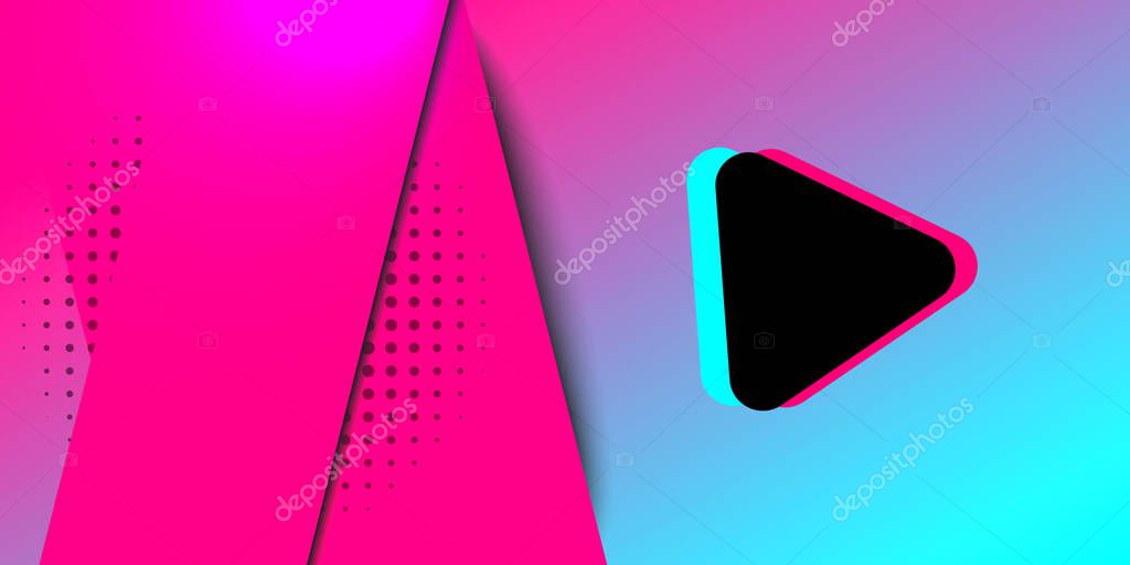 Colored modern background in the style of the social network. Digital background. Stream cover. Social media concept. Vector illustration. EPS10