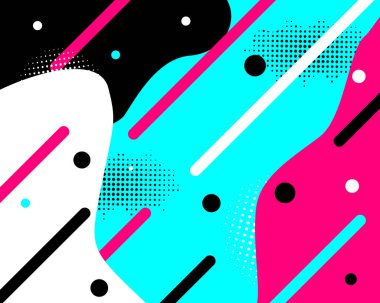 Sosyal ağ tarzında renkli modern arkaplan. Dijital arka plan. Dere kapağı. Sosyal medya konsepti. Vektör çizimi. EPS10