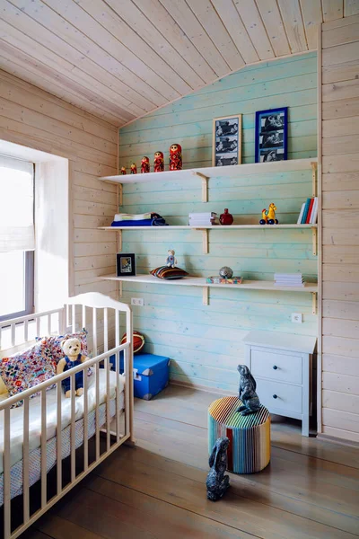 Children\'s room in country house, interior design
