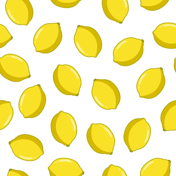 Nahtloses Muster Mit Zitronen — Stockvektor