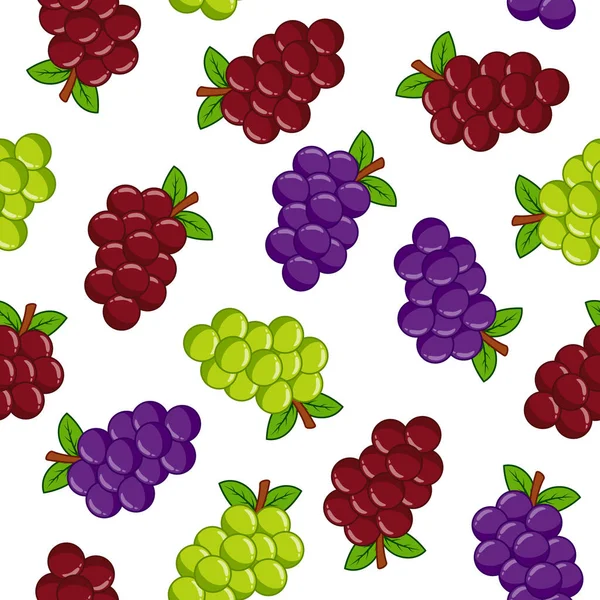 Seamless Pattern Grapes — Stock Vector