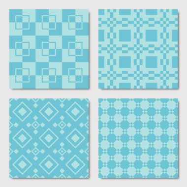 Kesintisiz geometrik desen mavi